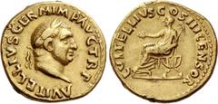 The Roman Empire Vitellius, January - December 69. Aureus circa late April to December 69, AV 7.22 g. A VITELLIVS GERM IMP AVG TR P Laureate head of Vitellius r. Rev. L VITELLIVS COS III CENSOR Laurea
