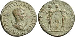 An Interesting Selection of Roman Provincial Coinage Cremna. Tranquillina, wife of Gordian III. Bronze circa 238-244, Æ 7.39 g. SAB TRANQVILLINAM AVGVSTAM Draped bust on crescent r. Rev. COL CREM – N 