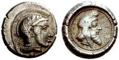 Greek Coins Dynasts of Lycia Kherei, c. 440-410. No.: 1560 Schätzwert/Estimation: CHF 1400.- d=22 mm Stater, Pinara c. 440-410, AR 8.50 g. Vismara, Lycia II, 172 var. Mørkholm-Zahle 43 var. About EF