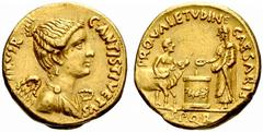 The Roman Empire Augustus, 27 BC – 14 AD No.: 14 Schätzwert/Estimation: CHF 50000 d=21 mm C. Antistius Vetus. Aureus circa 16 BC, 8.18 g. C ANTISTI VETVS – III VIR Bust of Victory r. Rev. PRO VALETVDI