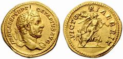 The Roman Empire Geta Augustus, 209 – 211 No.: 78 Schätzwert/Estimation: CHF 6000 d=22 mm Aureus circa 211, 7.23 g. IMP CAES P SEPT – GETA PIVS AVG Laureate head r., with drapery on l. shoulder. Rev. 