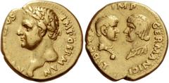 The Roman Empire Vitellius, January – December 69. Aureus, Tarraco (?) 2 January-18 April 69, AV 7.54 g. A VITELLIVS – IMP GERMAN Laureate head l. with globe at point of bust. Rev. LIBERIS IMP GERMANI