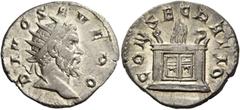The Roman Empire Consecration coins of Trajan Decius, 249 – 251. Consecration issue of Septimius Severus. Antoninianus 250-251, AR 4.05 g. DIVO SEVERO Radiate head of Divus Septimius Severus r. Rev. C