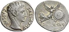 The Collection of a Perfectionist of Roman Imperial Silver Coins Octavian as Augustus, 27 BC – 14 AD. Denarius, Colonia Patricia (?) circa 19 BC, AR 3.84 g. CAESAR AVGVSTVS Bare head r. Rev. S·[P·Q]·R
