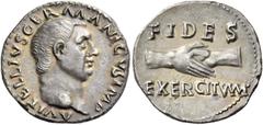 The Collection of a Perfectionist of Roman Imperial Silver Coins Vitellius, January – December 69. Denarius circa late April-December 69, AR 3.24 g. A VITELLIVS GERMANICVS IMP Bare head r. Rev. FIDES 