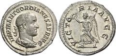 The Collection of a Perfectionist of Roman Imperial Silver Coins Gordian II, March – April 238. Denarius 238, AR 3.25 g. IMP M ANT GORDIANVS AFR AVG Laureate, draped and cuirassed bust r. Rev. VICT – 
