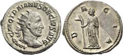The Collection of a Perfectionist of Roman Imperial Silver Coins Trajan Decius, 249 – 251. Antoninianus 249-251, AR 4.59 g. IMP C M Q TRAIANVS DECIVS AVG Radiate and cuirassed bust r. Rev. D – A – CIA
