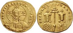 The Byzantine Empire Basil II Bulgaroctonos, 11 January 976 – 15 December 1025, with Constantine VIII, co-emperor throughout the reign. Histamenon circa 989-1001 (?), AV 4.17 g. Nimbate bust of Christ