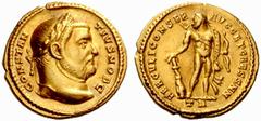 An Important Collection of Roman Gold Coins Part I The Roman Empire Constantius Chlorus Caesar, 293 – 305 No.: 79 Estimate: CHF 9000 d=18 mm Aureus, Treveri 305, 5.87 g. CONSTAN – TIVS NOB C Laureate 
