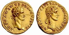 The Roman Empire Gaius, 37 – 41 No.: 18 Estimate: CHF 26000 d=20 mm Aureus 37-38, AV 7.66 g. C CAESAR AVG GERM PM TR POT Laureate head of Gaius r. Rev. AGRIPPINA MAT C CAES AVG GERM Draped bust of Agr