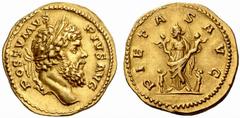 The Roman Empire Postumus, 259 – 268 No.: 171 Estimate: CHF 35000 d=22 mm Aureus, Cologne December 265, AV 6.51 g. POSTVMVS – PIVS AVG Laureate head r. Rev. PIETAS AVG Pietas standing l., holding two 