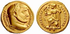 The Roman Empire Maxentius Caesar, 306 – 307 No.: 222 Estimate: CHF 26000 d=19 mm Aureus late 306 – early spring 307, AV 5.28 g. MAXENTIVS – PRINC INVICT Laureate head r. Rev. CONSERVAT – O – R VRBIS 