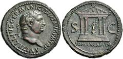 The Roman Empire Vitellius, April –December 69. As circa late April-20 December 69, Æ 10.34 g. A VITELLIVS GERMANICVS IMP AVG P M TR P Laureate head r. Rev. I O MAX CAPITO S – C Jupiter, naked to wais