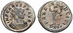 The Barry Feirstein Collection of Ancient Coins Part I The Roman Empire The mint is Roma unless otherwise stated Carus, 282 – 283 No.: 170 Estimate: CHF 150 d=23 mm Antoninianus, Ticinum 282-283, bill