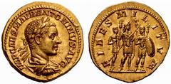 The Roman Empire The mint is Roma unless otherwise stated Elagabal, 218-222 No.: 782 Estimate: CHF 35000 d=22 mm Aureus 218-219, AV 7.12 g. IMP CAES M AVR ANTONINVS AVG Laureate, draped and cuirassed 