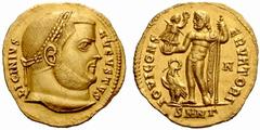 The Roman Empire The mint is Roma unless otherwise stated Licinius I, 308 – 324 No.: 850 Estimate: CHF 6000 d=21 mm Aureus, Nicomedia 317, AV 5.25 g. LICINIVS – AVGVSTVS Laureate head r. Rev. IOVI CON