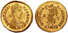 The Roman Empire The mint is Roma unless otherwise stated Arcadius, 383 – 408 No.: 882 Estimate: CHF 24000 d=23 mm Medallion of 1 ¼ solidi or aureus, Ravenna circa 403-405, AV 5.38 g. DN ARCADI – VS P