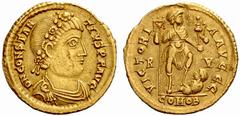 The Roman Empire The mint is Roma unless otherwise stated Constantius III, 8th February – 2nd September 421 No.: 902 Estimate: CHF 18000 d=22 mm Solidus, Ravenna 421, AV 4.46 g. DN CONSTAN – TIVS P F 