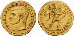 Roman Coins The Roman Empire Maxentius augustus, 307 – 312 No.: 141 Estimate: CHF 75000 d=37 mm Medallion of 4 aurei 308, AV 21.09 g. IMP C M VAL MAXENTIVS P F AVG Bare head l. Rev. PRINCIPI IM – PERI