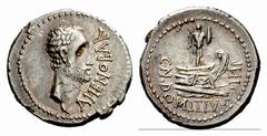 The Barry Feirstein Collection Part IV The Roman Republic Cn. Domitius Ahenobarbus. Denarius, mint moving with Cn. Domitius Ahenobarbus 41-40, AR 3.69 g. AHENOBAR Male head r., slightly bearded. Rev. 