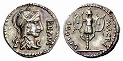 The Barry Feirstein Collection Part IV The Roman Empire Clodius Macer, April – October (?) 68 Denarius, Carthago (?), April – October (?) 68, AR 3.45 g. ROMA Helmeted head of Roma r.; at sides, S – C.