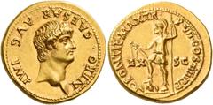 The Roman Empire Nero augustus, 54 – 68 Aureus 60-61, AV 7.32 g. NERO CAESAR·AVG IMP Bare head r. Rev. PONTIF MAX TR – P VII COS IIII P·P Virtus, helmeted and in military attire, standing l., holding 