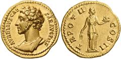 The Roman Empire Marcus Aurelius caesar, 139 – 161 Aureus 148-149, AV 7. 33 g. AVRELIVS CAE– SAR AVG P II F Bare-headed, draped and cuirassed bust l. Rev. TR POT II – COS II Fides standing r., holding