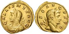 The Roman Empire Gallienus joint reign with Valerian I, 253 – 260 and sole reign, 260 – 268 Aureus circa 260-268, AV 4.29 g. GALLIENVS AVG Laureate, draped and cuirassed bust l. Rev. DEO AVGVSTO Laure