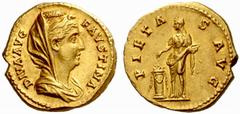 An interesting selection of Roman Gold Coins from the B.d.B Collection The Roman Empire Faustina I, wife of Antoninus Pius Diva Faustina. Aureus after 141, 7.45 g. DIVA AVG – FAVSTINA Veiled and drape