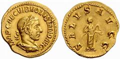 An interesting selection of Roman Gold Coins from the B.d.B Collection The Roman Empire Volusian, 251 – 253 Aureus 251-253, 3.25 g. IMP CAE C VIB VOLVSIANO AVG Laureate, draped and cuirassed bust r. R