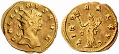 An interesting selection of Roman Gold Coins from the B.d.B Collection The Roman Empire Gallienus, 253 – 268 Heavy aureus 260-261, 4.17 g. GALLIENVS AVG Radiate bust r. Rev. LIBE – RAL AVG Liberalitas