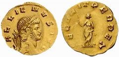 An interesting selection of Roman Gold Coins from the B.d.B Collection The Roman Empire Gallienus, 253 – 268 Quinarius 262, 1.43 g. GALLIENVS AVG Laureate head r. Rev. SECVRIT PERPET Securitas standin