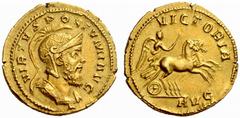 An interesting selection of Roman Gold Coins from the B.d.B Collection The Roman Empire Postumus, 260 – 269 Aureus, Lugdunum 261, 5.25 g. VIRTVS POSTVMI AVG Cuirassed bust r., wearing crested helmet w
