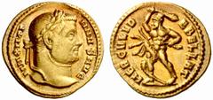 An interesting selection of Roman Gold Coins from the B.d.B Collection The Roman Empire Maximianus Herculius, first reign 286 – 305 Aureus, Siscia circa 293-294, 5.41 g. MAXIMIA – NVS AVG Laureate hea