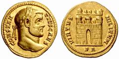 An interesting selection of Roman Gold Coins from the B.d.B Collection The Roman Empire Constantius Chlorus caesar, 295 – 305 Aureus circa 294-299, 5.47 g. CONSTAN – TIVS CAES Laureate head r. Rev. VI