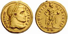 An interesting selection of Roman Gold Coins from the B.d.B Collection The Roman Empire Maximinus II Daia augustus, 310 – 313 Aureus circa 310-313, 4.78 g. MAXIMIN – VS P F AVG Laureate head r. Rev. P