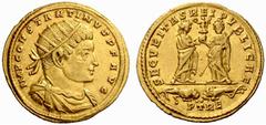 An interesting selection of Roman Gold Coins from the B.d.B Collection The Roman Empire Constantine I, 307 – 337 Medallion of 1 1/2 solidi, Treveri 313-315, 6.73 g. IMP CONSTANTINVS P F AVG Radiate, d