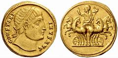 An interesting selection of Roman Gold Coins from the B.d.B Collection The Roman Empire Constantine I, 307 – 337 Festaureus or medallion 1 1/4 solidi, Constantinopolis 326, 5.36 g. CONSTANT – INVS AVG
