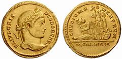 An interesting selection of Roman Gold Coins from the B.d.B Collection The Roman Empire Crispus caesar, 316 – 326 Solidus, Treveri 319-320, 4.43 g. FL IVL CRIS – PVS NOB CAES Laureate head r. Rev. GAV