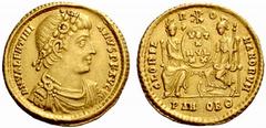An interesting selection of Roman Gold Coins from the B.d.B Collection The Roman Empire Valentinian I, 364 – 375 Solidus, Antiochia 367-375, 4.49 g. D N VALENTINI – ANVS P F AVG Rosette diademed, drap
