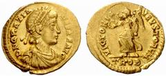 An interesting selection of Roman Gold Coins from the B.d.B Collection The Roman Empire Gratian, 367 – 383 1 _ scripula, Treveri 367-375, 1.66 g. D N GRATIA – NVS P F AVG Pearl diademed, draped and cu