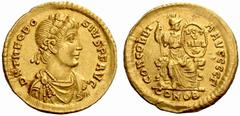 An interesting selection of Roman Gold Coins from the B.d.B Collection The Roman Empire Theodosius I, 379 – 395 Solidus, Constantinopolis 378-383, 4.47 g. D N THEODO – SIVS P F AVG Rosette diademed, d