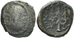 Greek Coins Greek Coins. Thebes. Federal Coinage. Bronze circa 300-250, Æ 2.51 g. Boeotian shield. Rev. [BOIΩTΩN] Trident; in r. field, dolphin. Head, Boeotia p. 90. BCD Boiotia 80. Fine