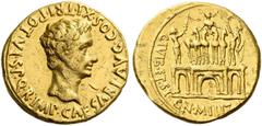 Roman Empire Roman Empire. Octavian as Augustus, 27 BC – 14 AD. Aureus, Colonia Patricia (?) 27 June 18 – 26 June 17, AV 7.86 g. S P Q R IMP CAESARI AVG COS XI TRI POT.VI Bare head r. Rev. CIVIB ET SI