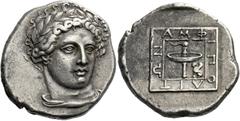 The Collection of Greek coins of a Man in Love with Art Part III Macedonia, Amphipolis. Tetradrachm 357-356, AR 14.43 g. Laureate head of Apollo with drapery around neck, facing slightly r. Rev. AMΦ-I