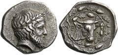 The Collection of Greek coins of a Man in Love with Art Part III Melitaia. Hemidrachm first half of the 4th century BC, AR 3.03 g. Laureate head of Zeus to r. Rev. Μ – Ε – Λ Forepart of bull r., its h