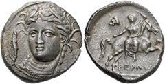 The Collection of Greek coins of a Man in Love with Art Part III Pherai, Alexander tyrant, 369 – 358 BC. Stater circa 280s-270s, AR 11.63 g. Head of the water nymph Hypereia facing slightly to l., wea