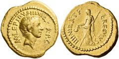 The Roman Republic M. Aemilius Lepidus with L. Livineius Regulus. Aureus 42, AV 8.03 g. M·LEPIDVS·III·VIR·R·P·C Bare head of Lepidus r. Rev. L·REGVLVS – IIII VIR·A·P·F The Vestal Aemilia standing l., 