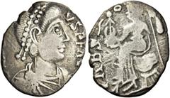The Peter Bartlett Collection of Coins of the Germanic Migration with a main focus on the Visigoths The Vandals. Pseudo-imperial coinage. In the name of Honorius, 393-423. Siliqua, Carthage circa 440-