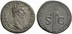 Auction 51 Part I The Roman Empire Nerva, 96 – 98 Sestertius 97, Æ 23.58 g. IMP NERVA CAES AVG – P M TR P II COS III P P Laureate head r. Rev. FISCI IVDAICI – CALVMNIA SVBLATA S – C Palm tree with two